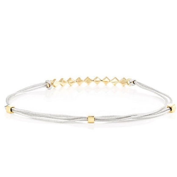 jules smith // delicate gray pavé cord bracelet - Picture 7 of 7